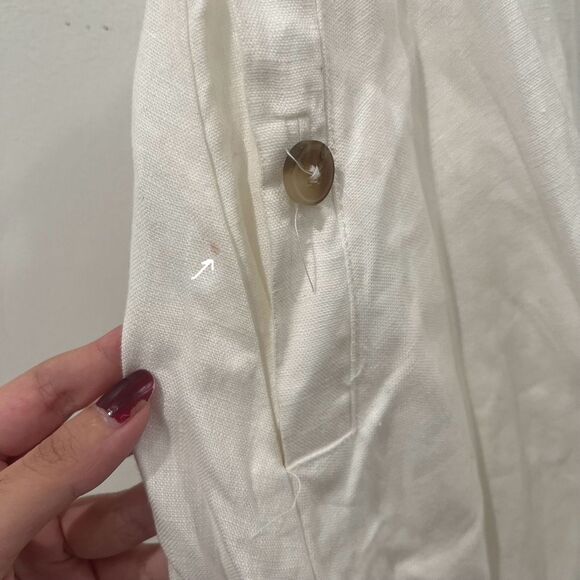 NEW Reformation Midi Maxi Skirt White Linen Maia size 2 - Picture 3 of 10